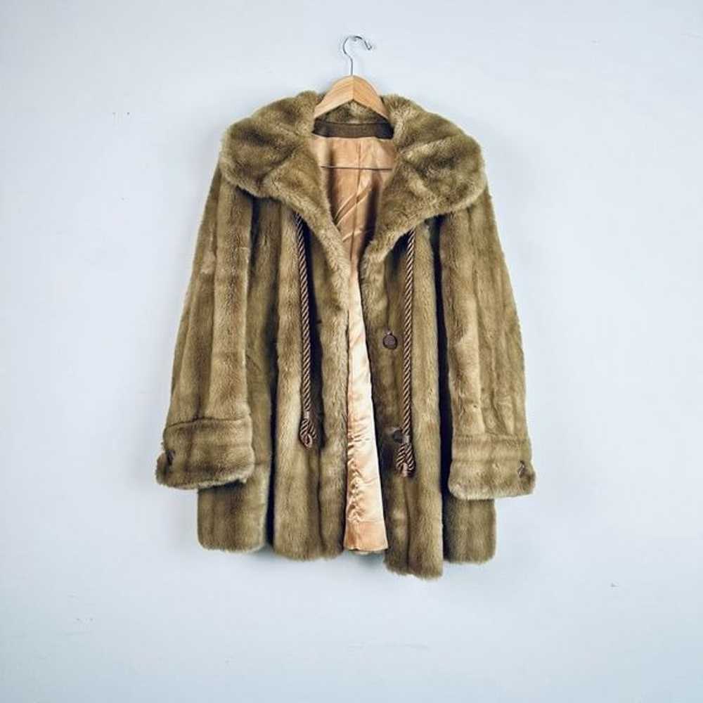 Vintage TISSAVEL FRANCE 1950s 60s Faux Fur Vegan … - image 1