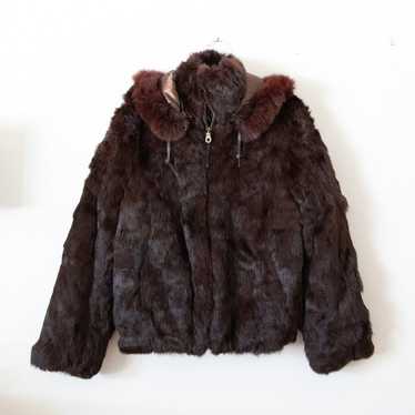 Vintage Tanners Avenue Genuine Fur Hooded Jacket