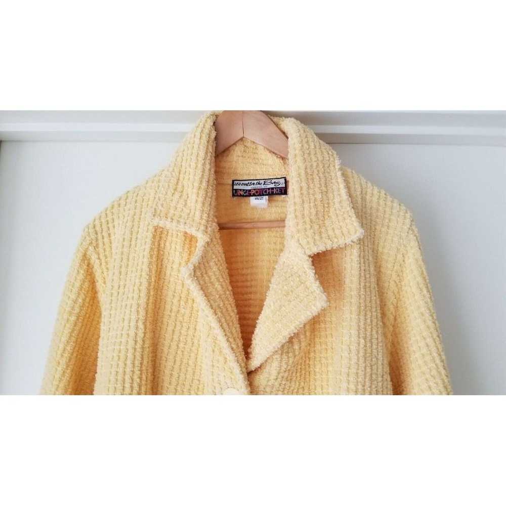 Unge Potch Ket soft textured yellow blazer style … - image 2