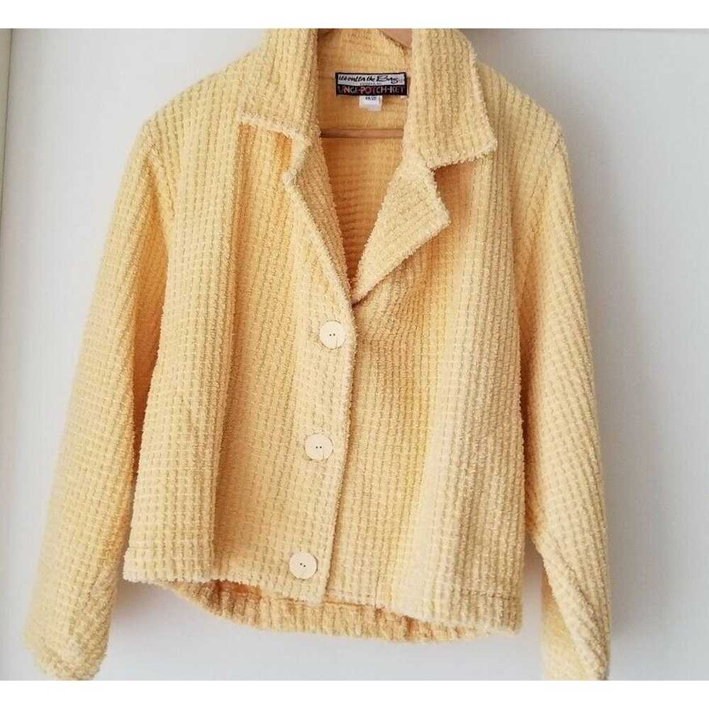 Unge Potch Ket soft textured yellow blazer style … - image 6