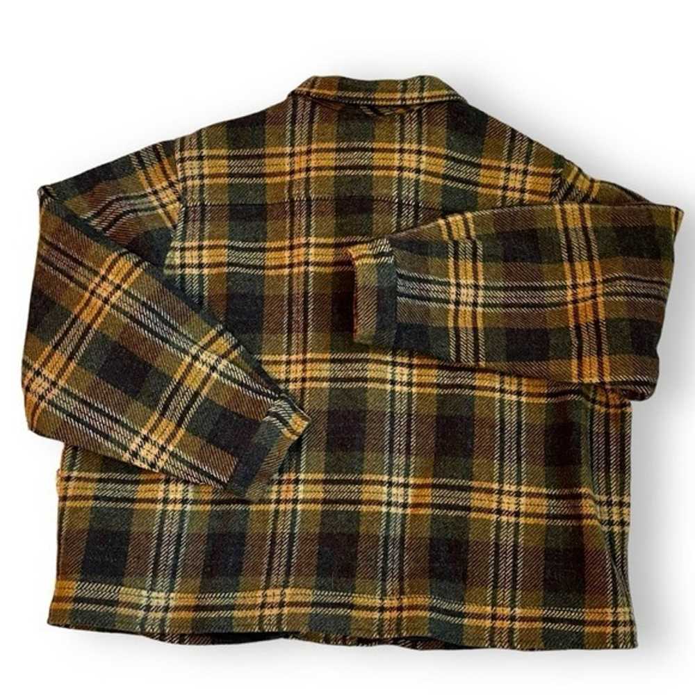 Vintage LL Bean Plaid Jacket Shacket Button Up Co… - image 8