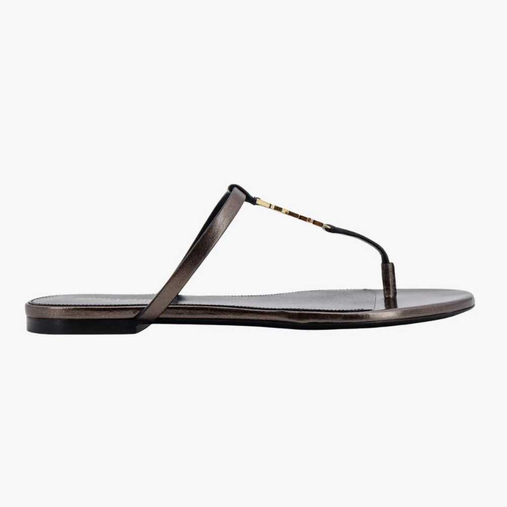 Saint Laurent Cassandra leather sandal - image 4