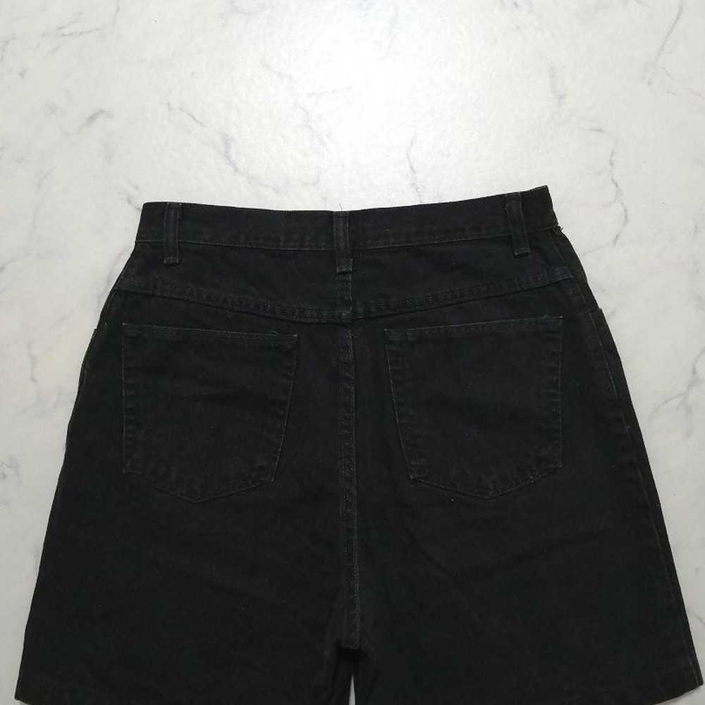 90s Wrangler black jeans denim shorts half pants … - image 3