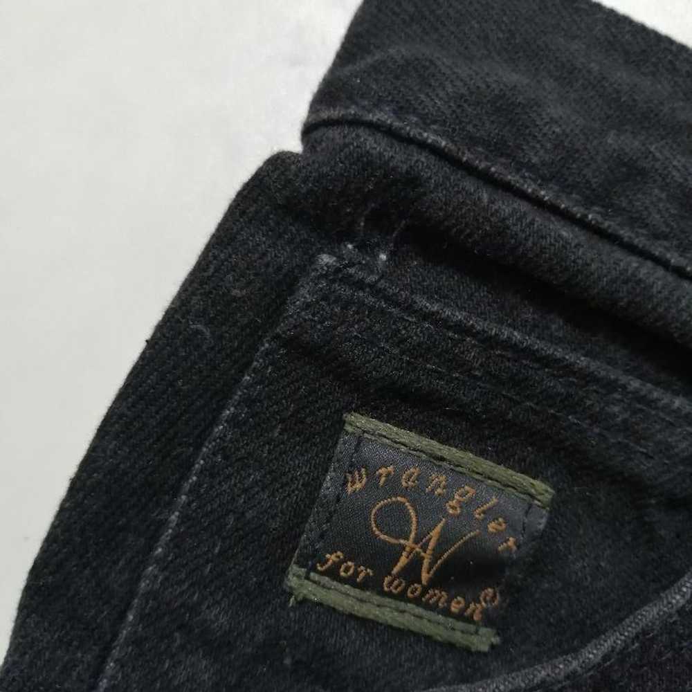 90s Wrangler black jeans denim shorts half pants … - image 4