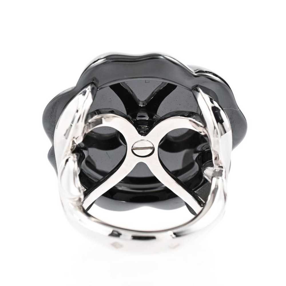 Chanel Camélia white gold ring - image 4