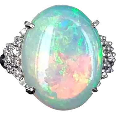 Estate Platinum Lustrous 6.73cttw Australian Opal 