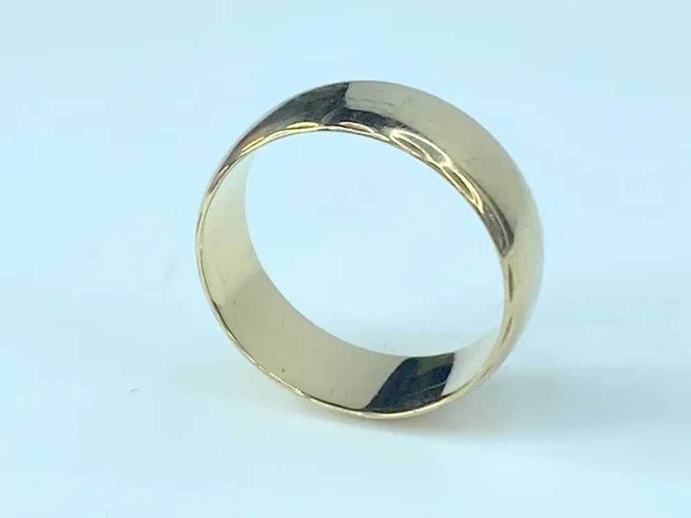 Designer 7.3mm 14K polish wedding band - image 4