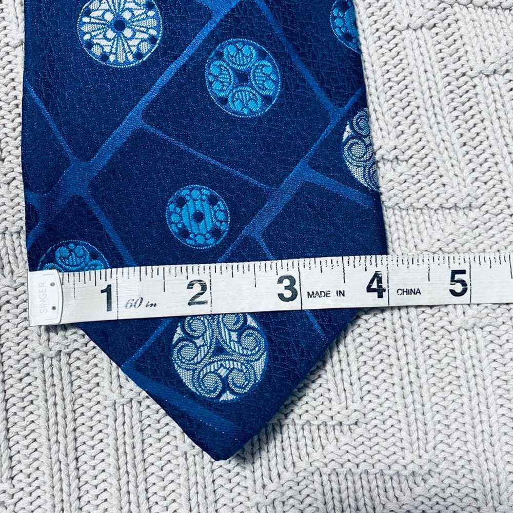 Vintage Gimbels blue patterned tie - image 5