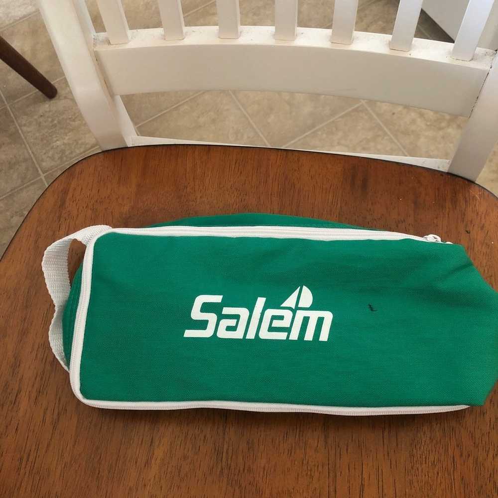 Vintage Salem Green Large Cosmetic Bag - image 1