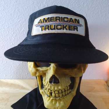 Vintage American Trucker Patch Snap Back Trucker … - image 1