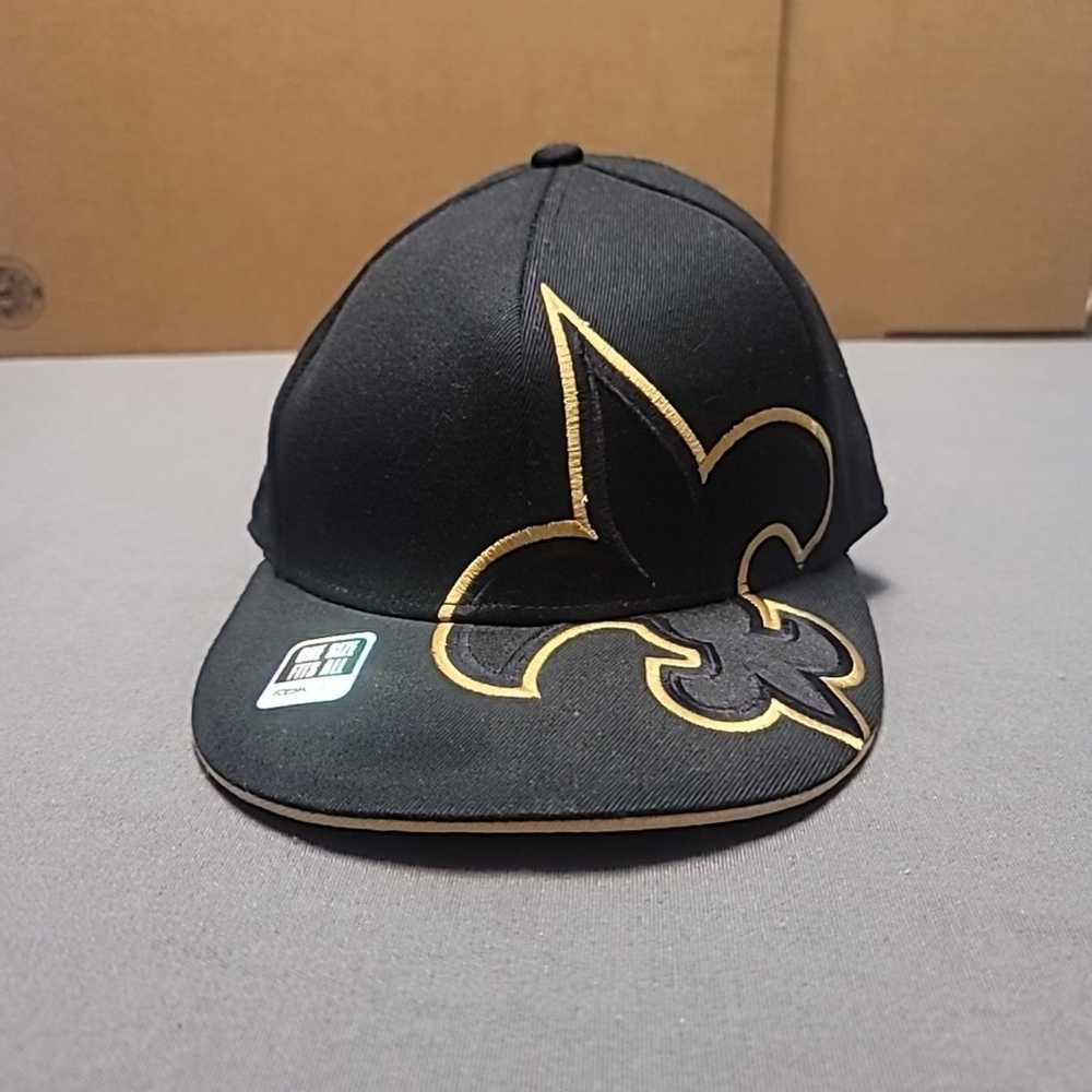 Vintage Reebok New Orleans Saints Black/Gold Logo… - image 2