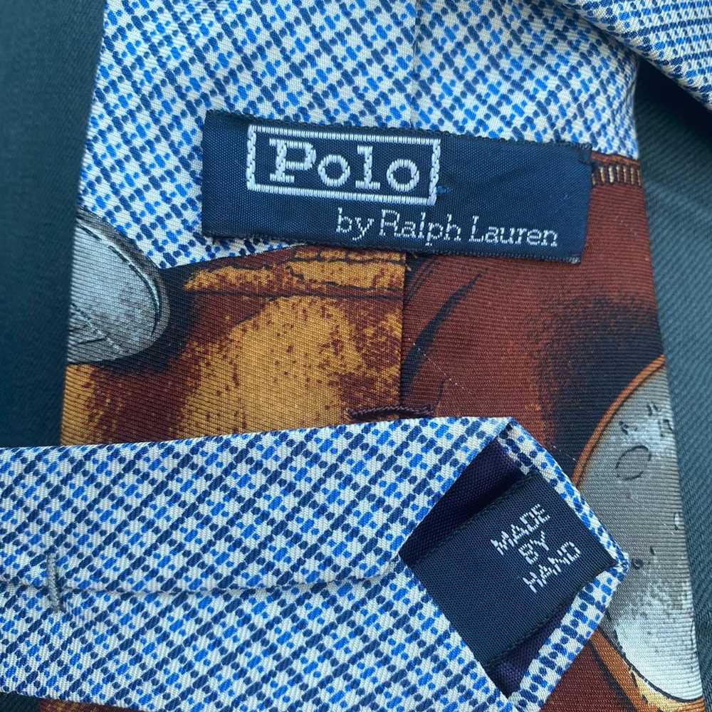 Vintage Polo Ralph Lauren 100% Silk Golf Tie - image 5