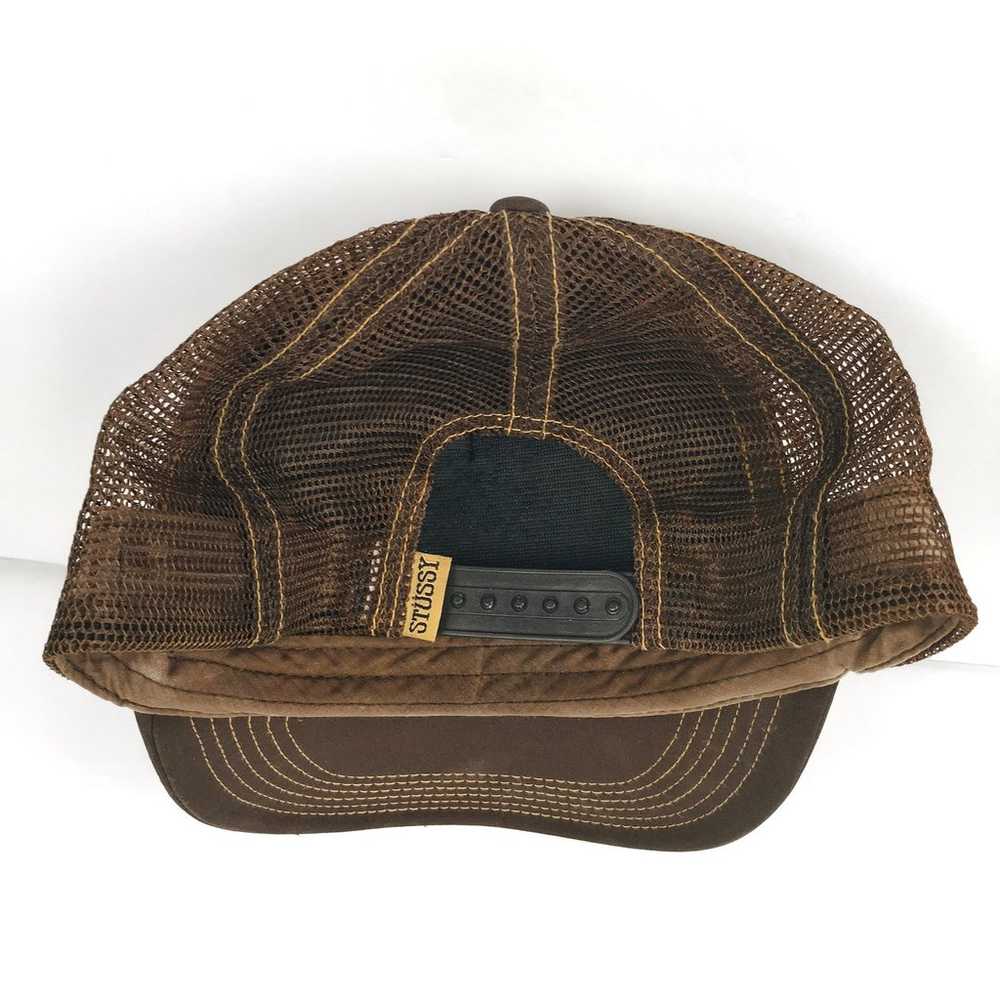 Rare Y2K Stussy Brown Trucker Snapback Hat Vintag… - image 6