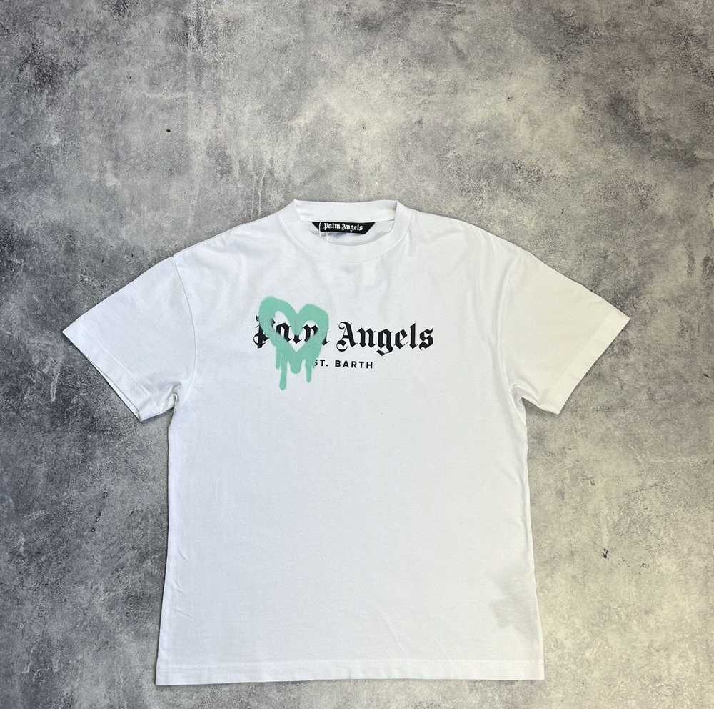 Palm Angels Palm angels white st Barth spray tee - image 1