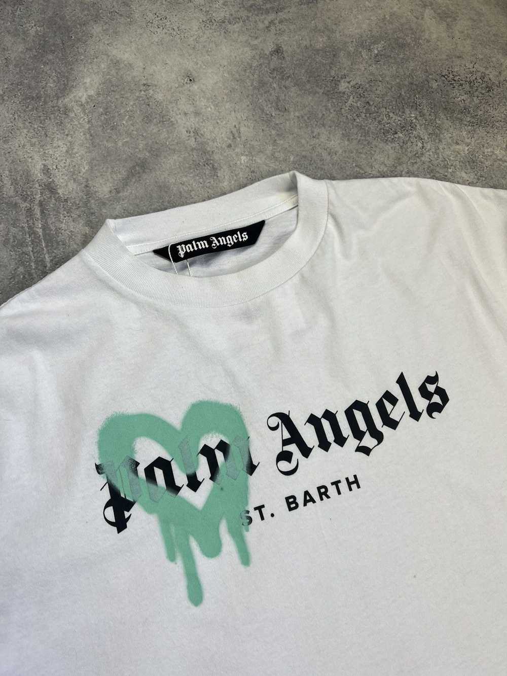 Palm Angels Palm angels white st Barth spray tee - image 2