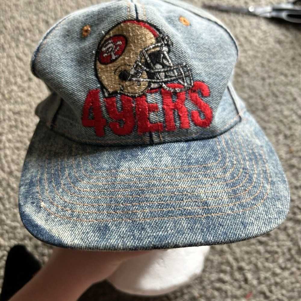 Vintage 90s Denim SnapBack San Francisco 49ers NF… - image 6