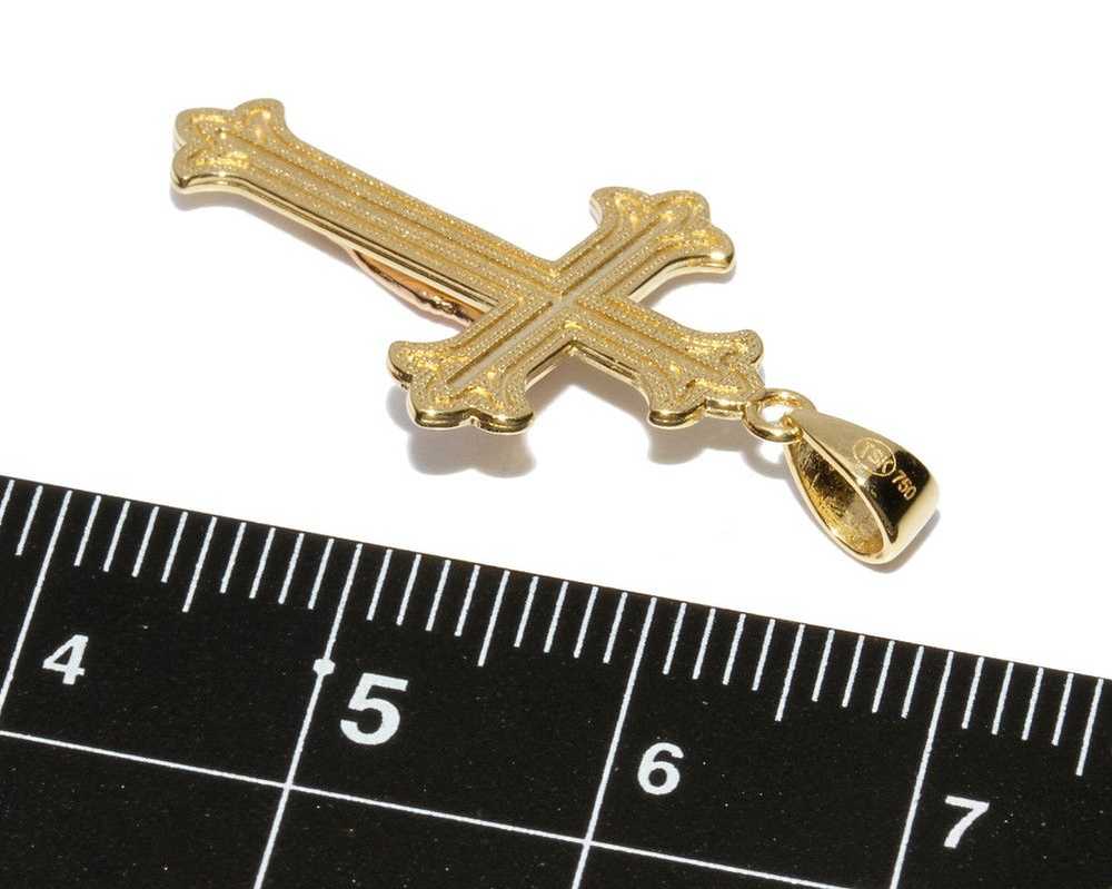 Other Other K18YG/WG/PG Gold Rosary Cross Pendant… - image 3