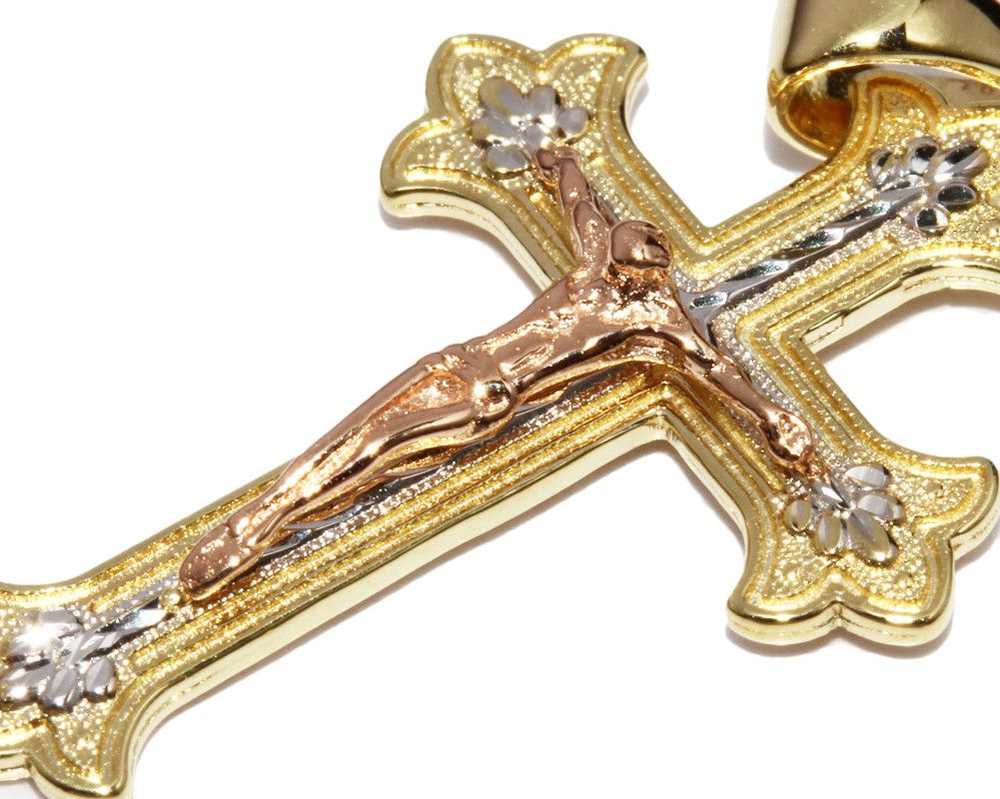 Other Other K18YG/WG/PG Gold Rosary Cross Pendant… - image 4