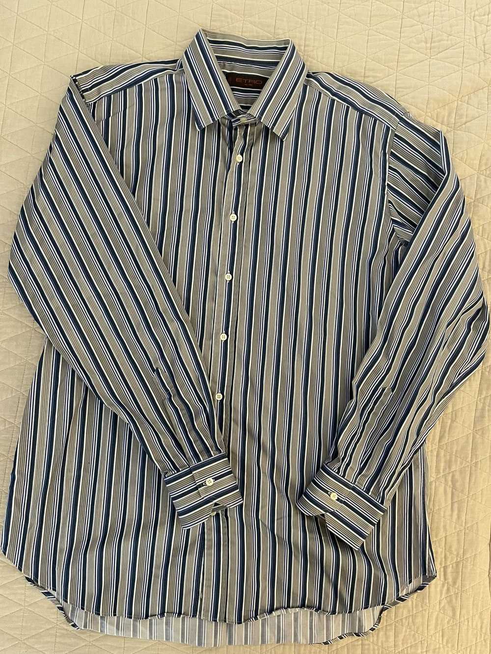 Etro Bold Stripe Spread Collar Sport Shirt - image 2