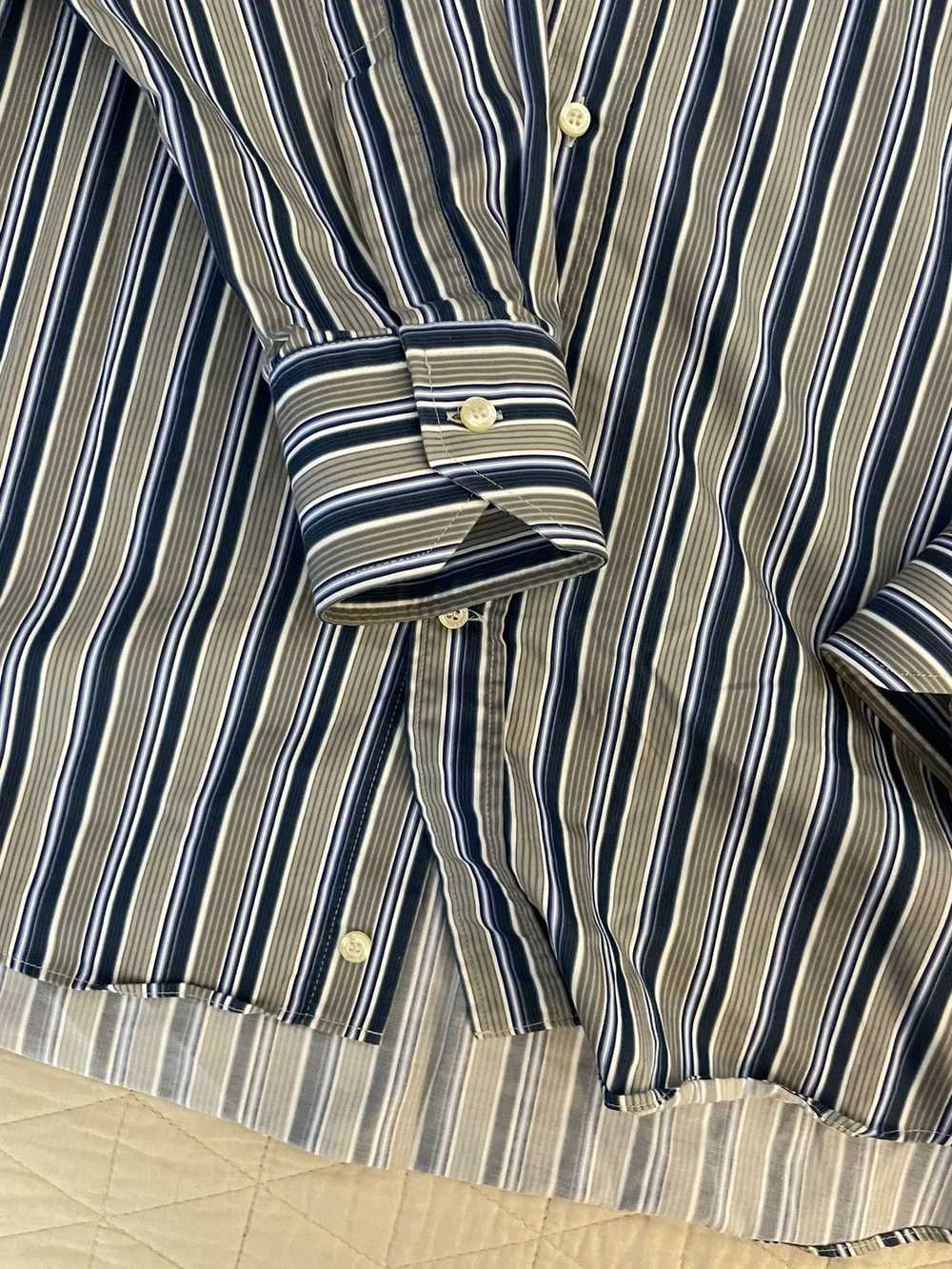 Etro Bold Stripe Spread Collar Sport Shirt - image 3