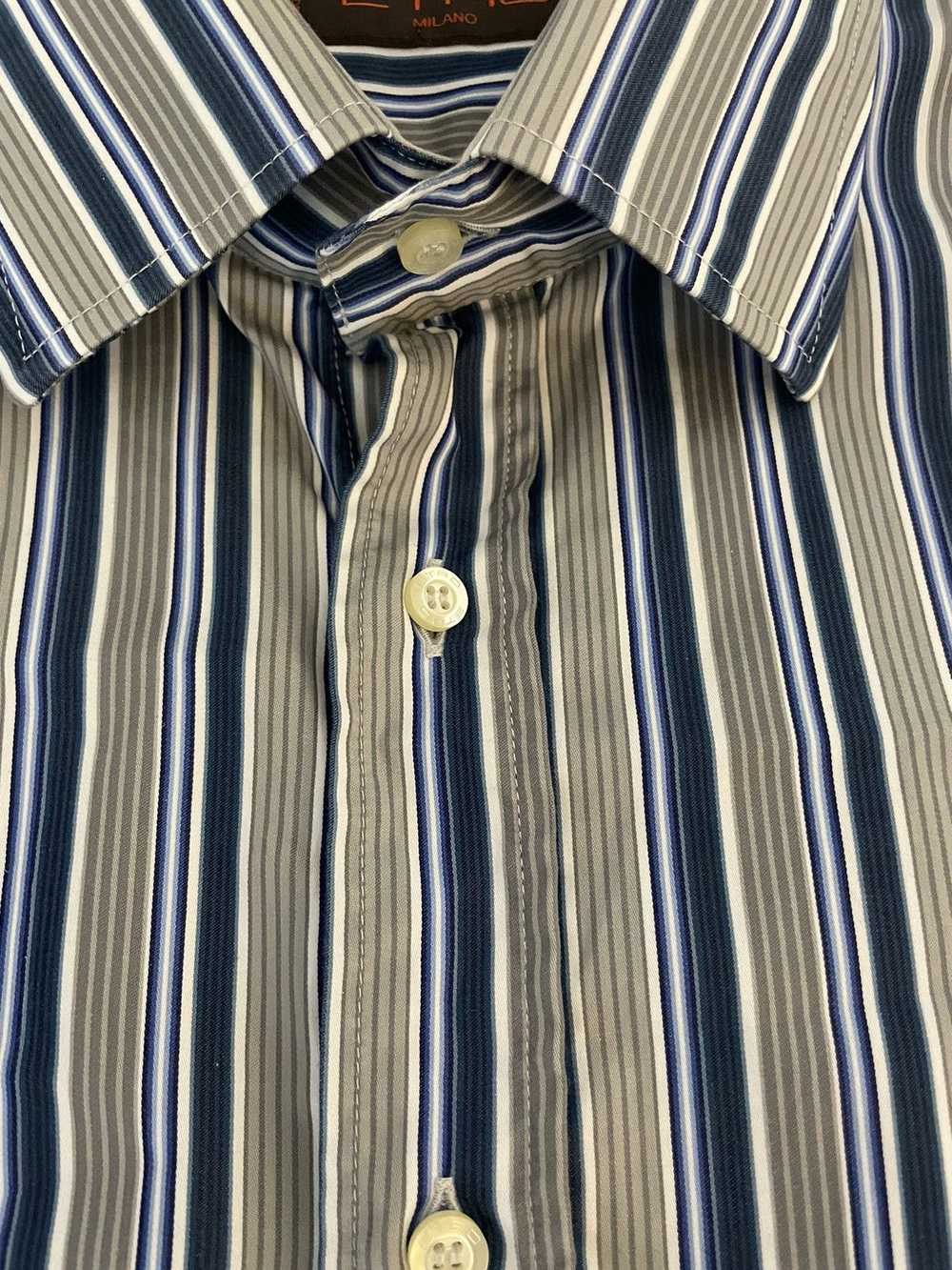 Etro Bold Stripe Spread Collar Sport Shirt - image 4