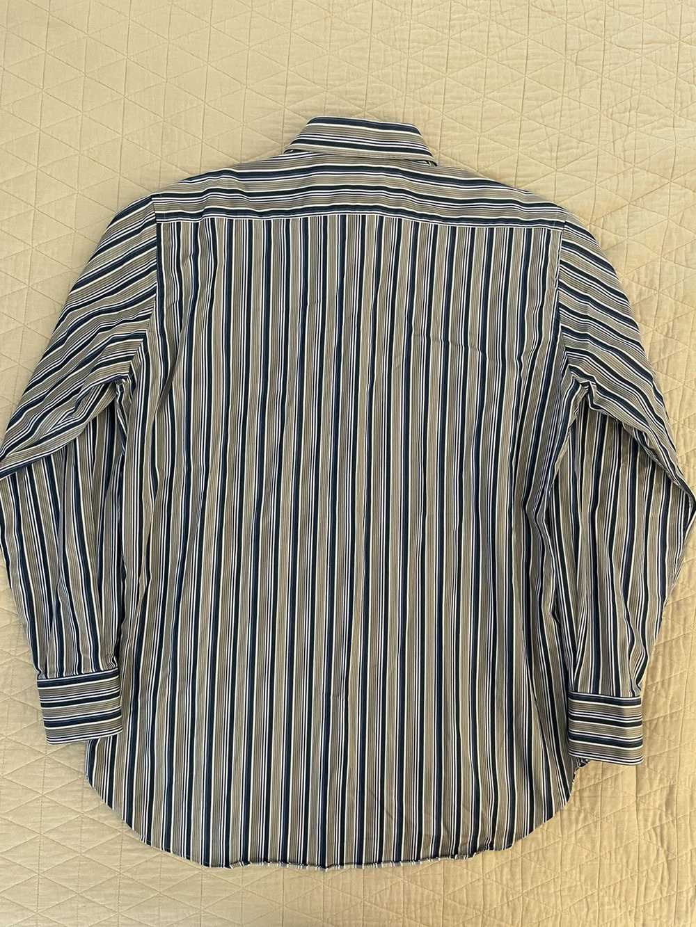 Etro Bold Stripe Spread Collar Sport Shirt - image 6