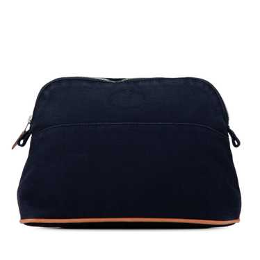 Blue Hermès Bolide Trousse de Voyage MM Pouch