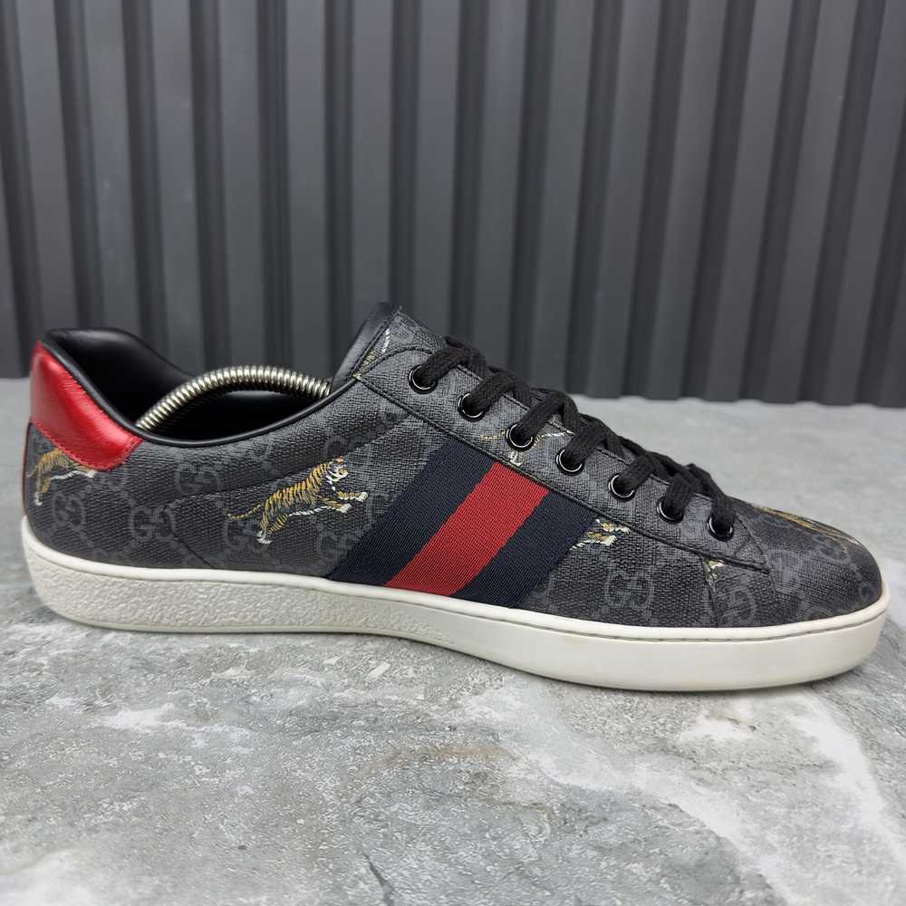 Gucci Ace Web GG Supreme Monogram Tiger Canvas Le… - image 10