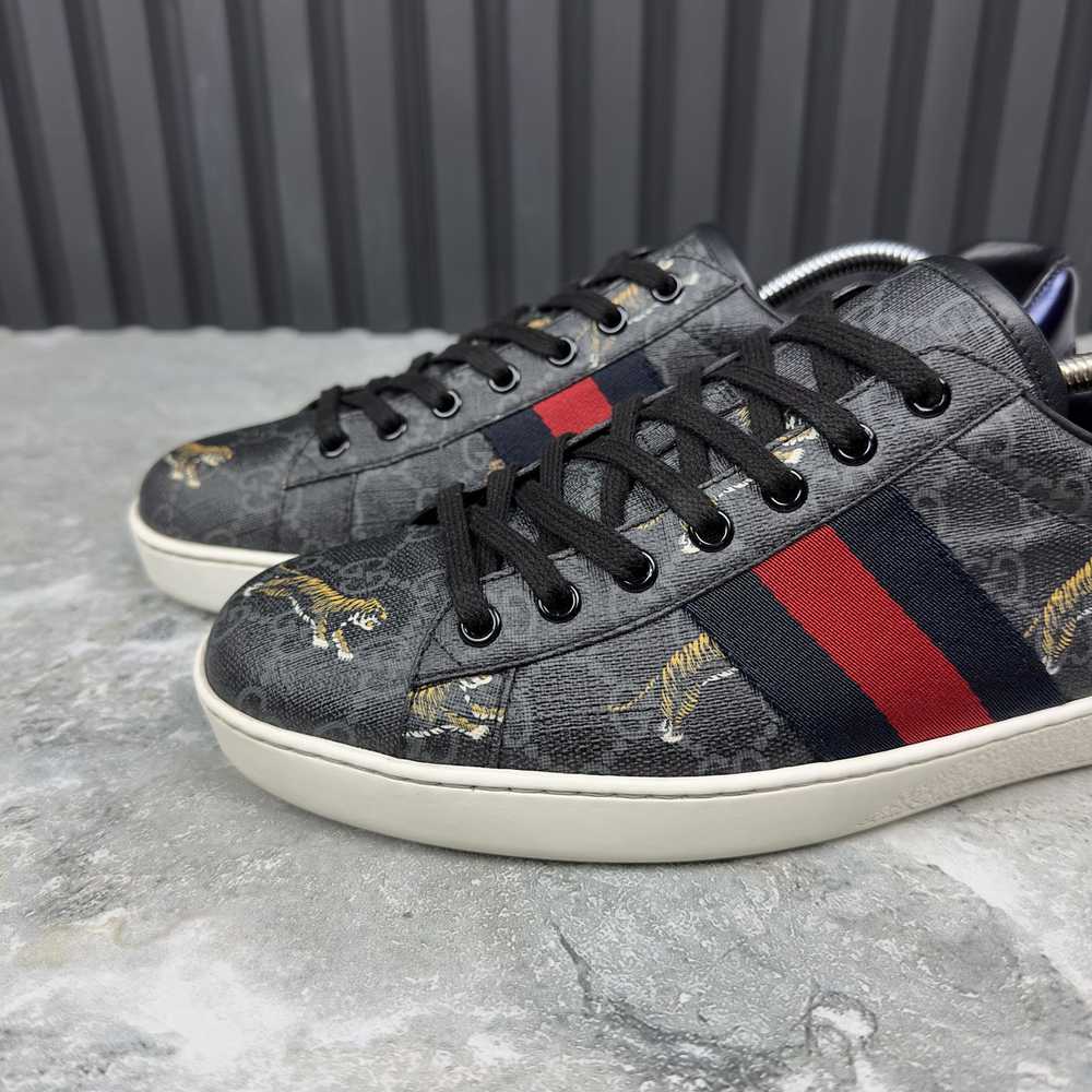 Gucci Ace Web GG Supreme Monogram Tiger Canvas Le… - image 11