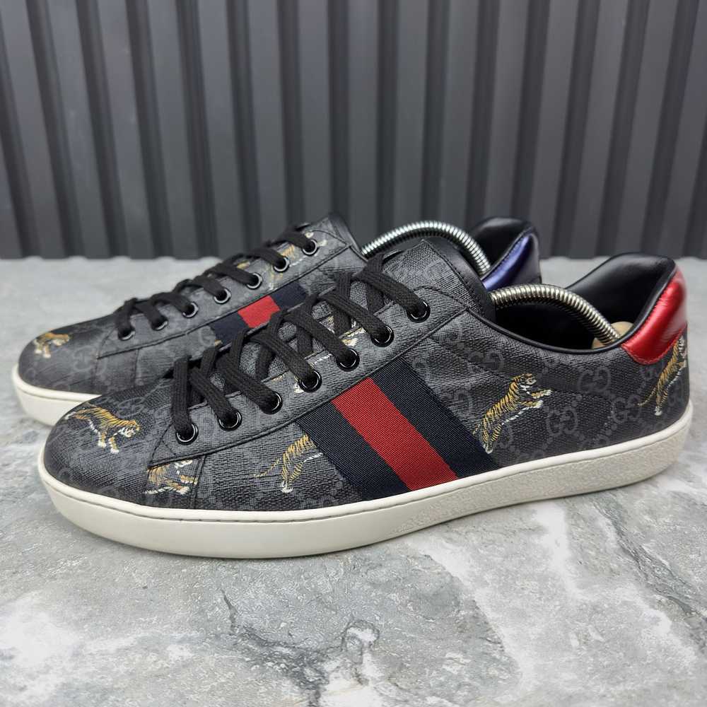 Gucci Ace Web GG Supreme Monogram Tiger Canvas Le… - image 12