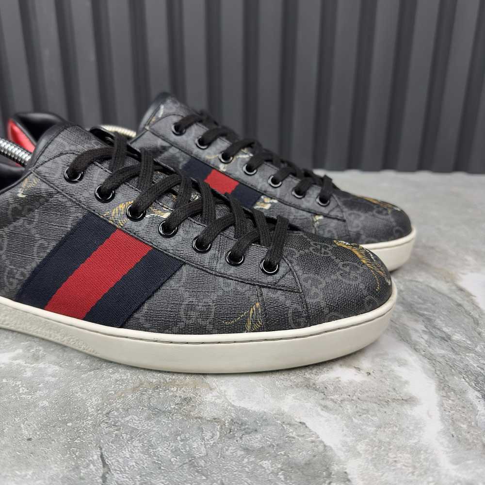 Gucci Ace Web GG Supreme Monogram Tiger Canvas Le… - image 7