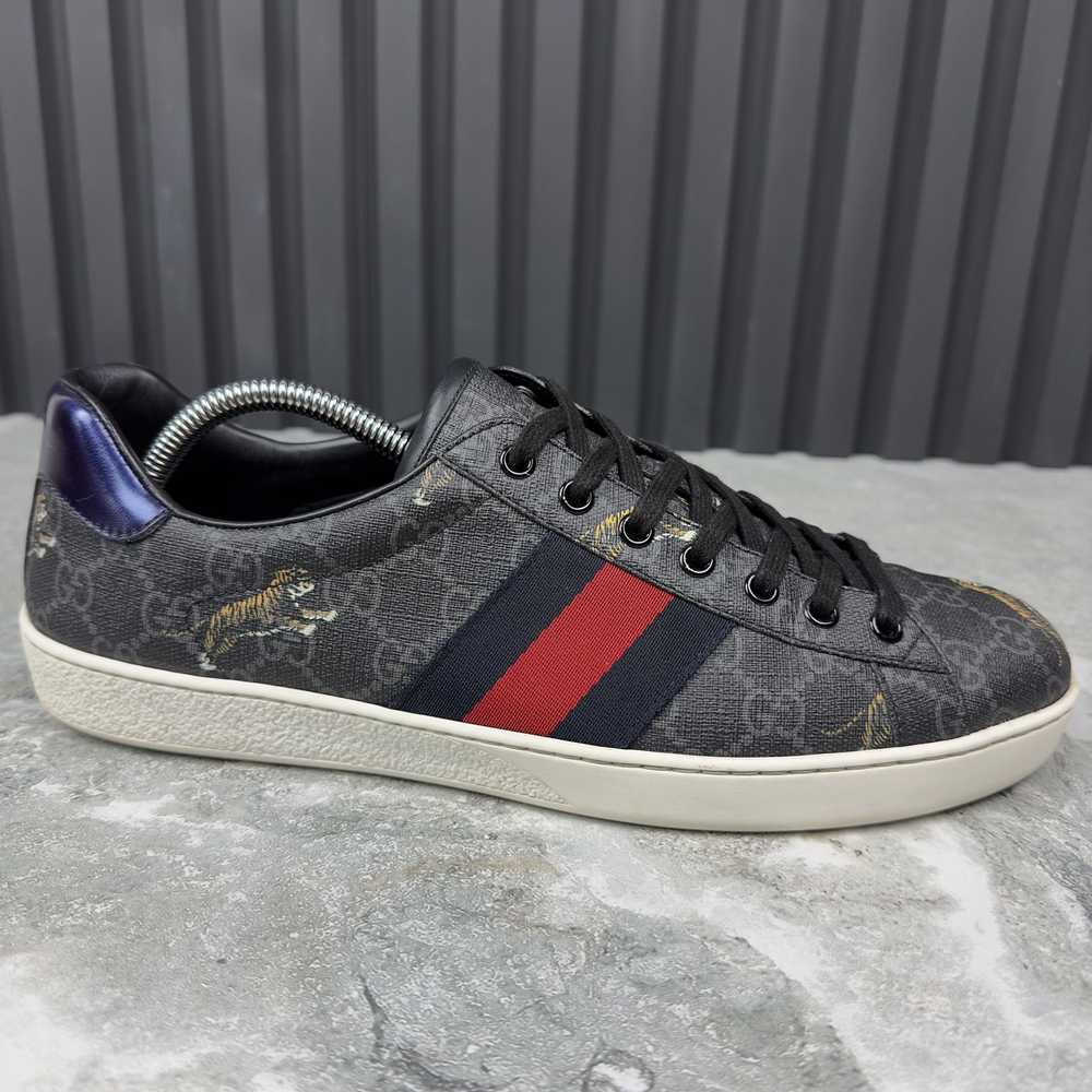 Gucci Ace Web GG Supreme Monogram Tiger Canvas Le… - image 8