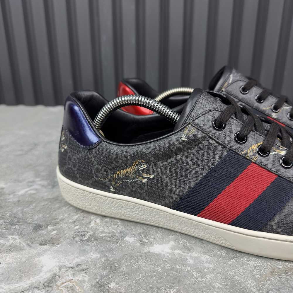 Gucci Ace Web GG Supreme Monogram Tiger Canvas Le… - image 9