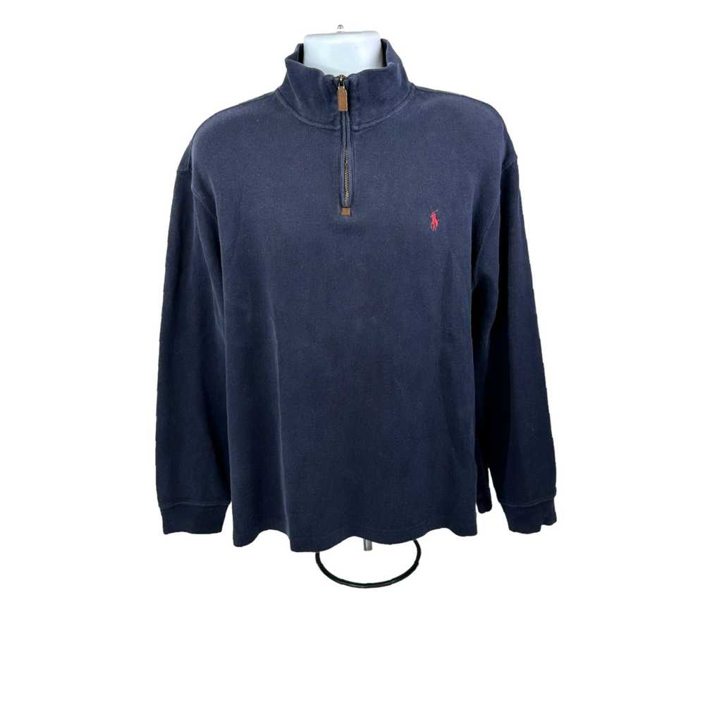 Ralph Lauren Luxurious Blue Cotton Pullover Sweat… - image 1