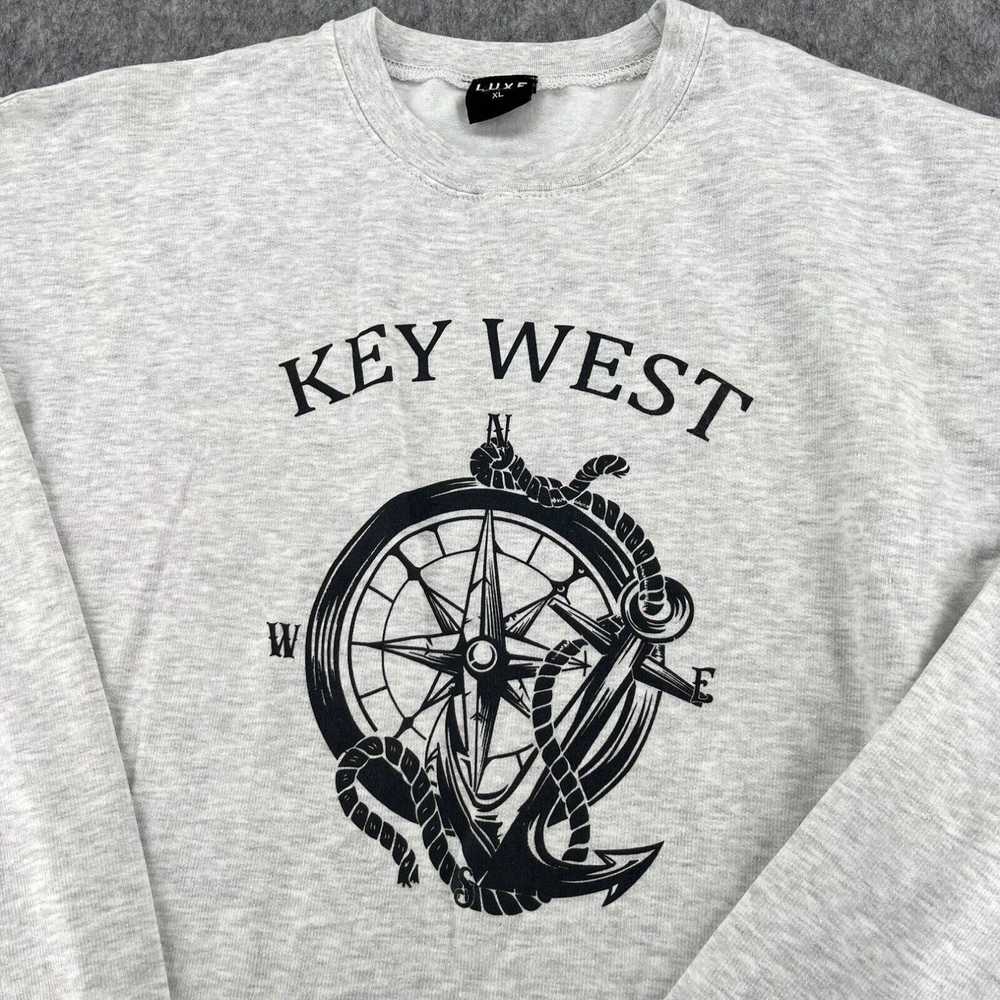 Vintage Luxe Mens Heathered Gray Key West Sweatsh… - image 4