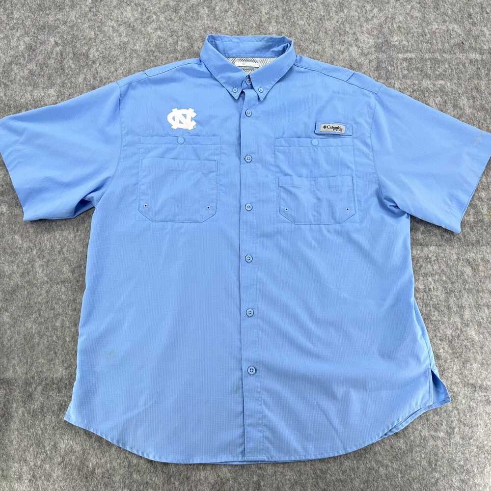 Vintage Columbia PFG Mens Blue North Carolina Tar… - image 1