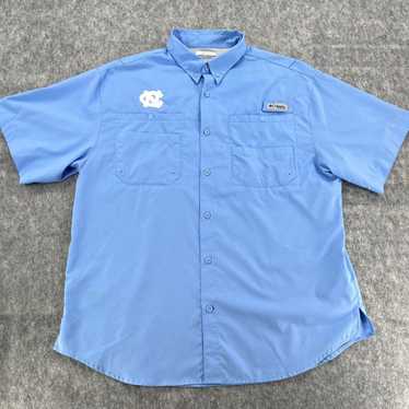 Vintage Columbia PFG Mens Blue North Carolina Tar… - image 1