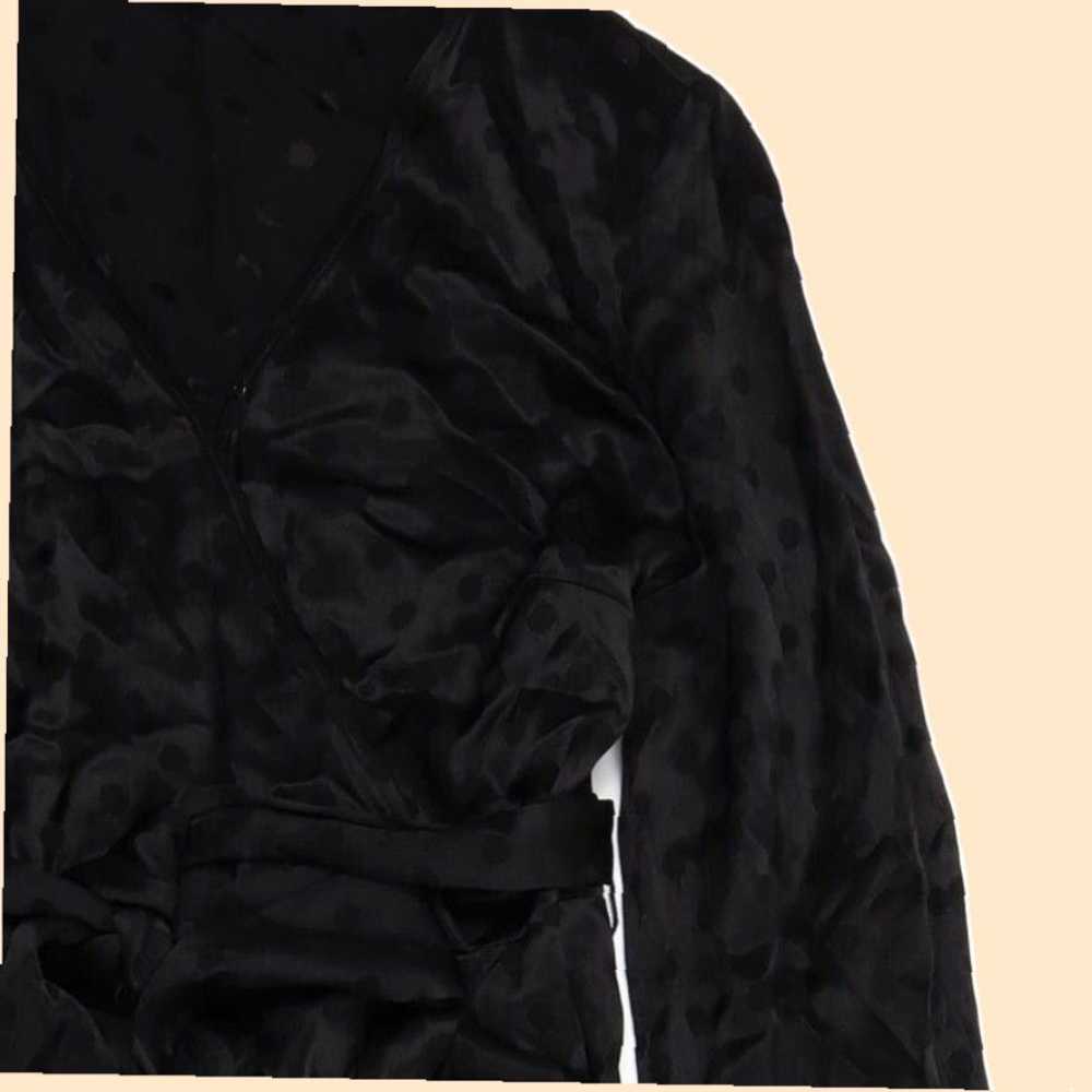 Vintage Stylish Per Una Black Viscose Blend V Nec… - image 5