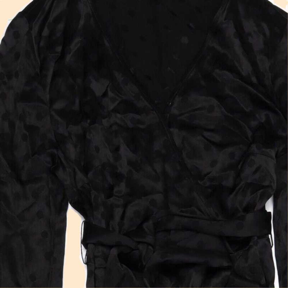 Vintage Stylish Per Una Black Viscose Blend V Nec… - image 6