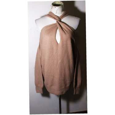 Vintage Luxurious Soft Mocha Hue Long Sleeve Off … - image 1