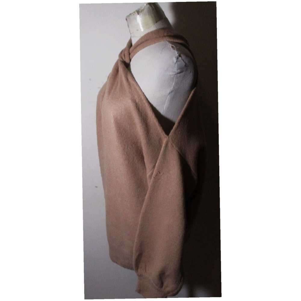 Vintage Luxurious Soft Mocha Hue Long Sleeve Off … - image 4