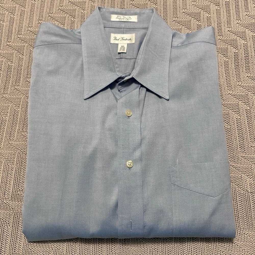 Paul Frederick Paul Frederick blue button down si… - image 1