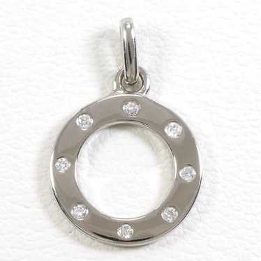 Other LuxUness K18 White Gold Diamond Pendant Top… - image 1