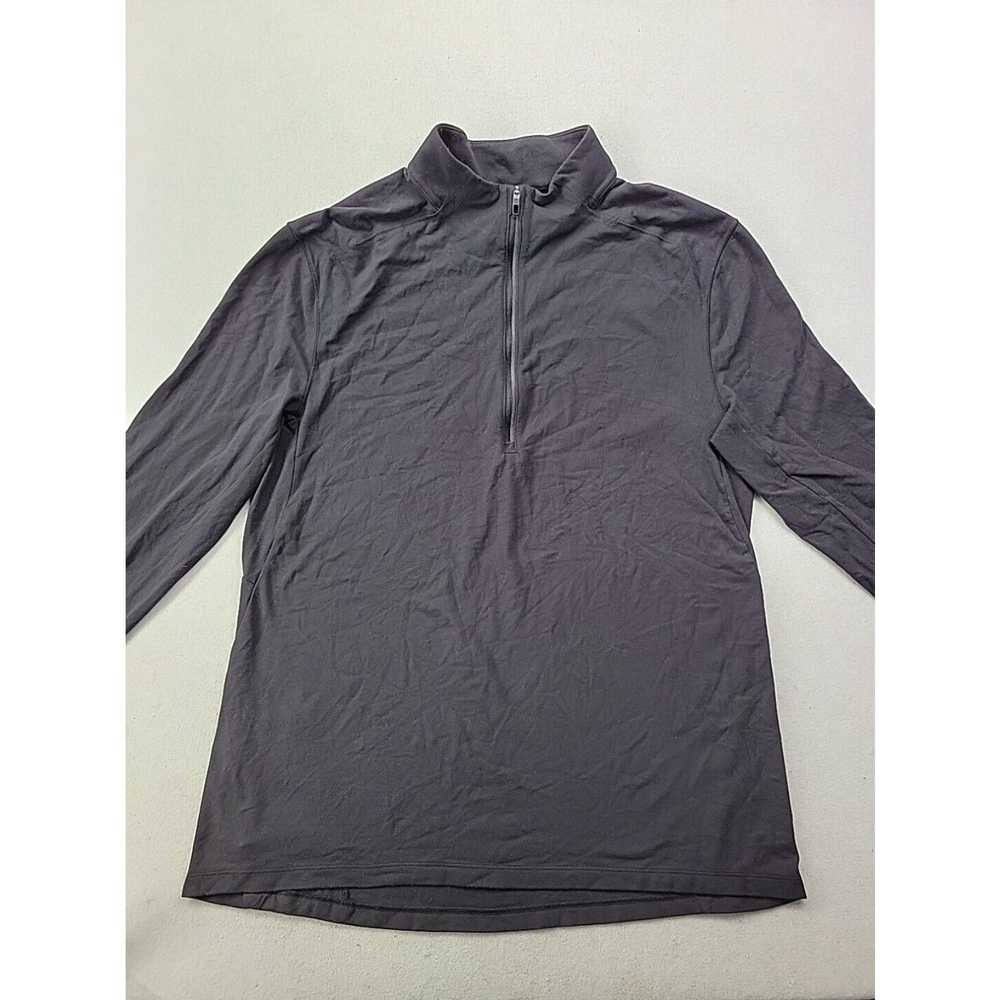 Lululemon Lululemon Men L Solid Black 1/4 Zip Per… - image 2