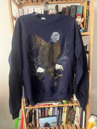 Jerzees × Vintage Vintage Bald Eagle Wildlife Swea