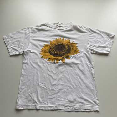 Vintage Vintage 1990s Sunflower Nature Art Graphi… - image 1