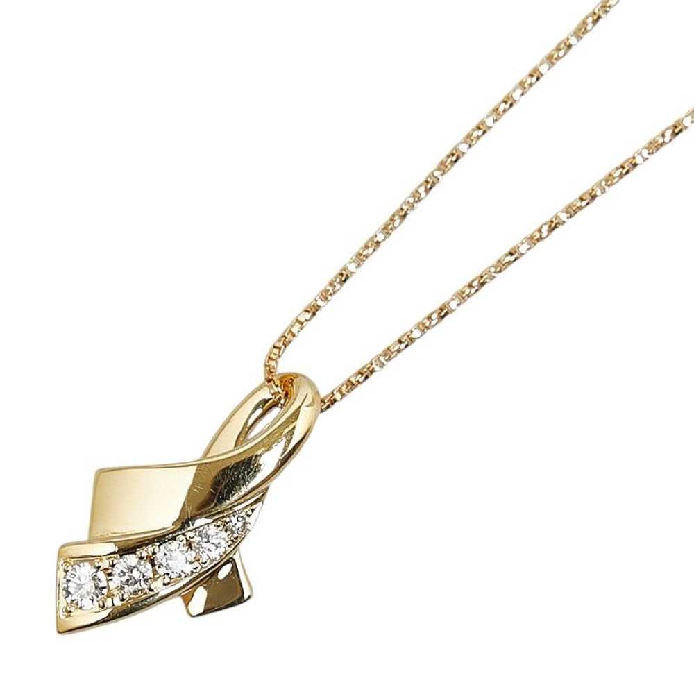 Other LuxUness K18YG Yellow Gold Diamond Necklace… - image 1