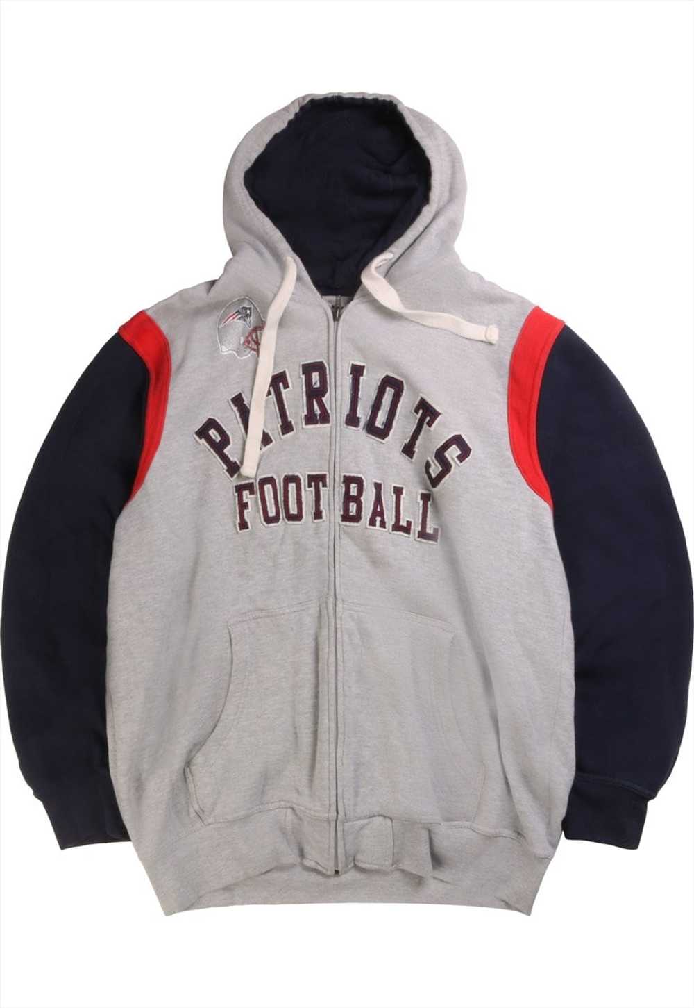 Vintage 90's NFL Hoodie NFL Patriots Full Zip Up - image 1