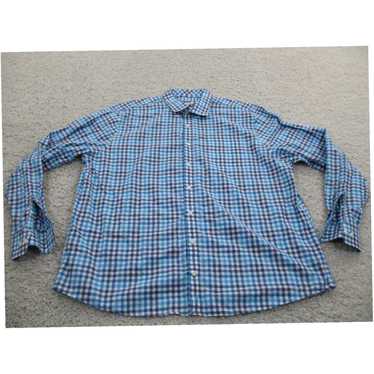 Vintage Mens Classic Preppy Plaid Cotton Outdoor … - image 1