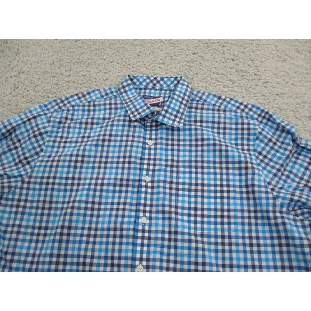 Vintage Mens Classic Preppy Plaid Cotton Outdoor … - image 2